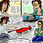Glen is alpha-dogging Noah over his inability to change his own flat tire.