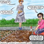 Ruth spots Noah planting way too much garlic in the garden, but he has his reasons.