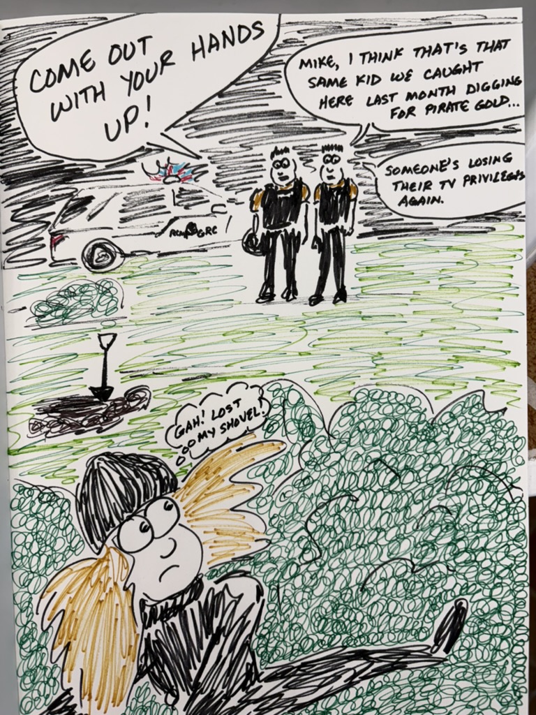 Ursula runs from the RCMP in the middle of the night.
