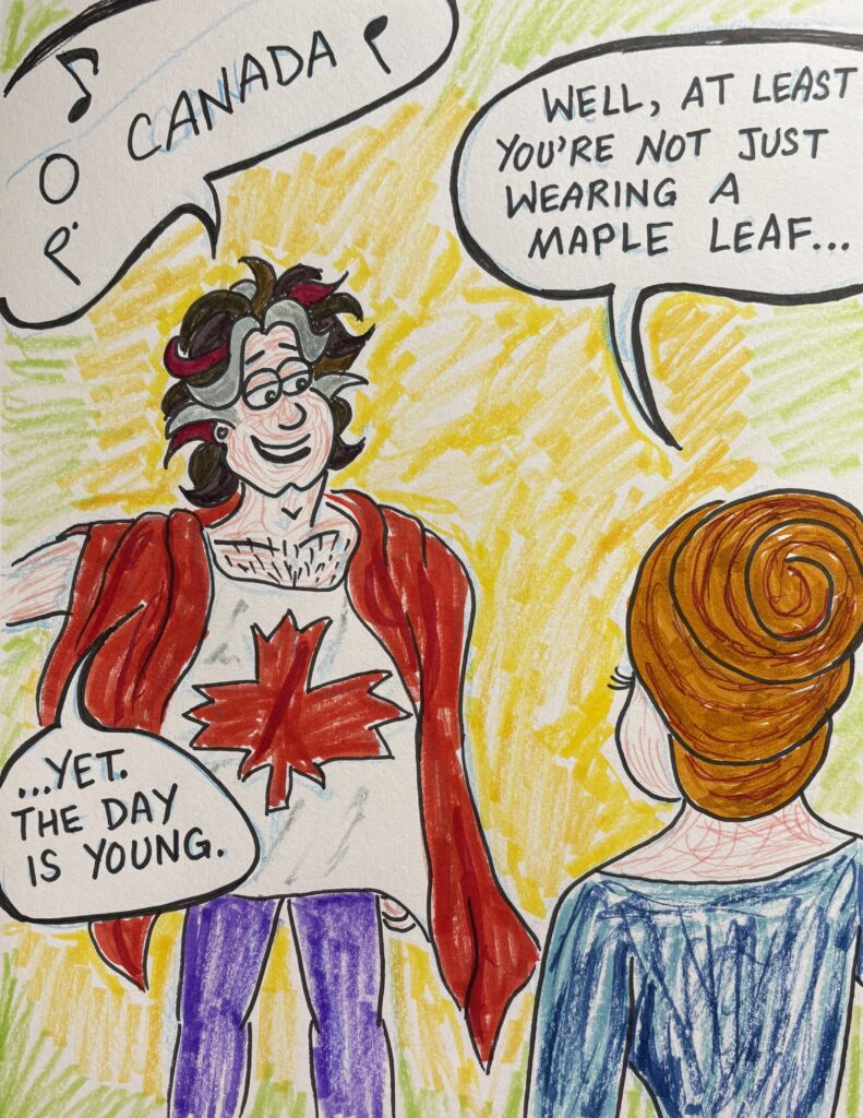 Noah kicks off the Thorsen Family Canada Day celebrations. Happy Canada Day, folks!