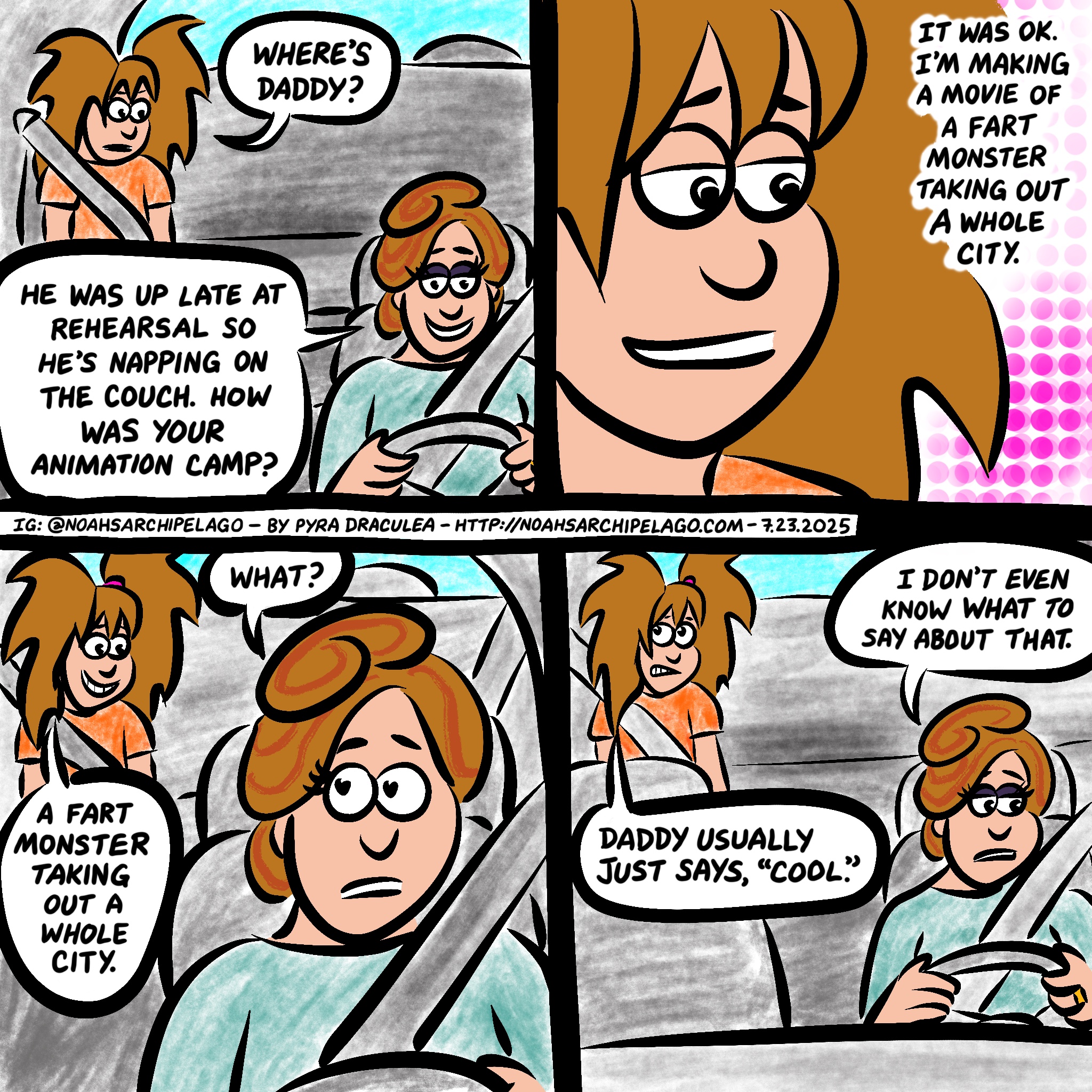 Ruth picks Ursula up from animation camp but is unprepared for what Ursula's working on.