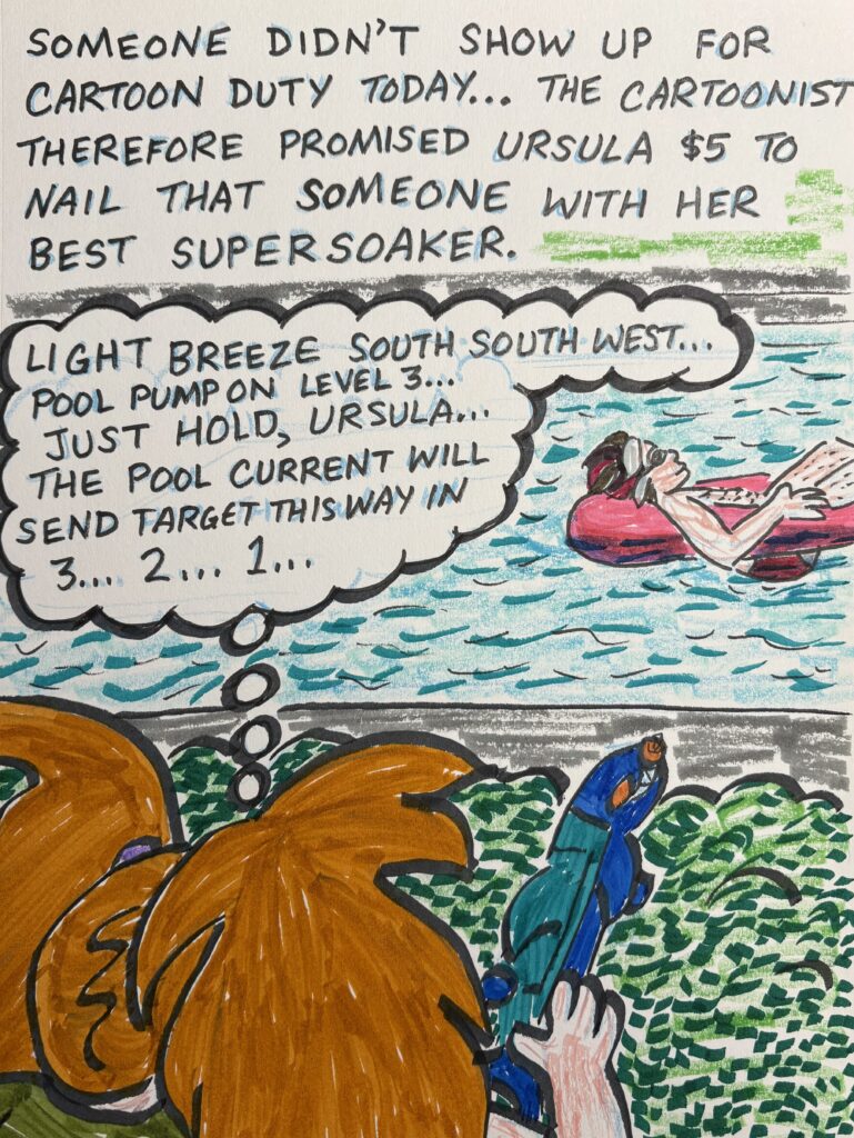 Quick sketch: Noah is about to experience the consequences of his sloth.