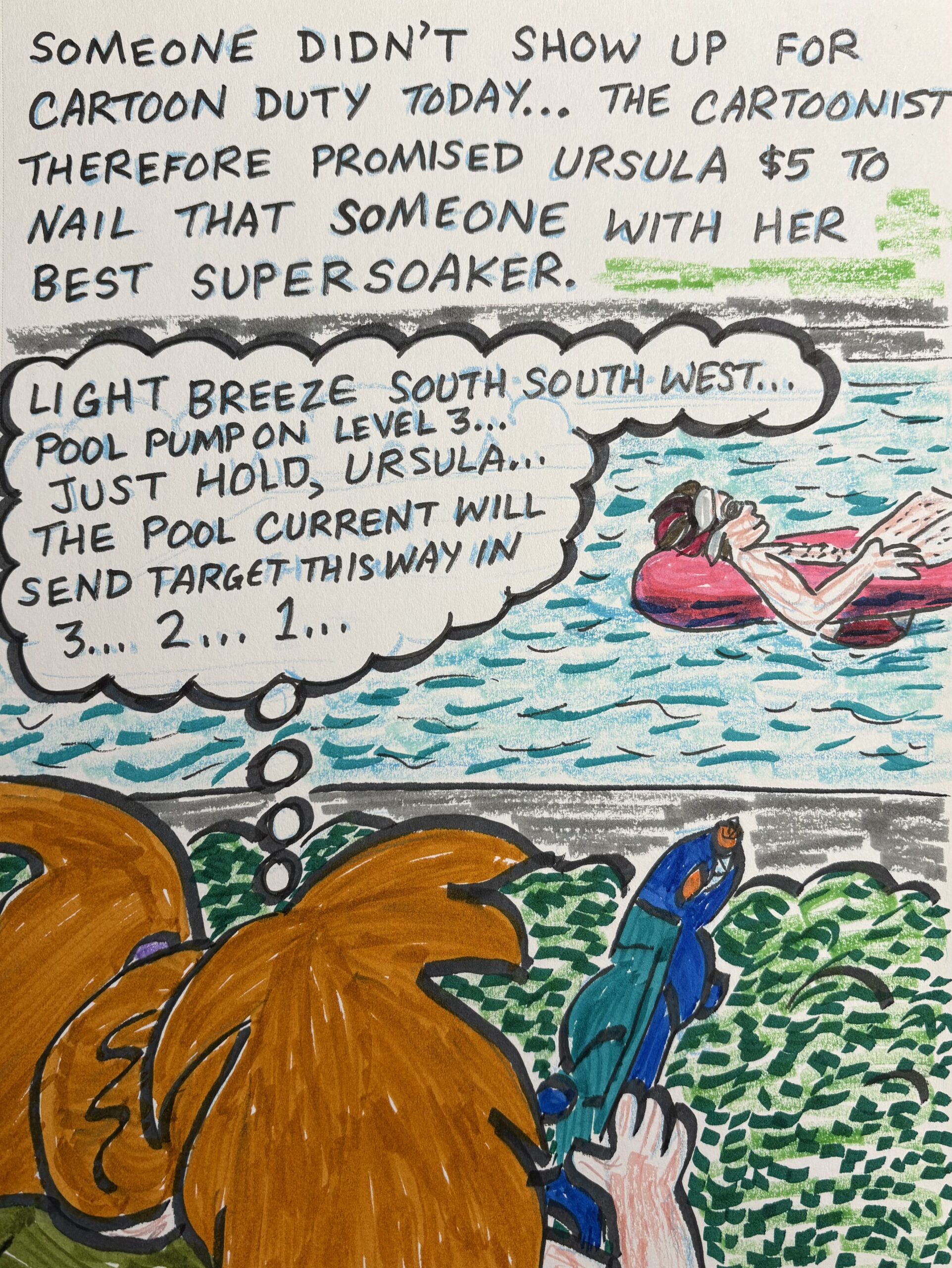 Quick sketch: Noah is about to experience the consequences of his sloth.